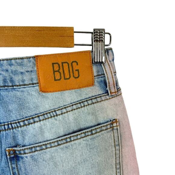 BDG Urban Outfitters High-Waisted Rainbow Baggy Jeans Denim Ombre 90's Size 28 - Picture 10 of 15